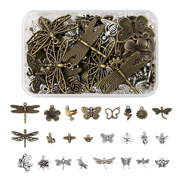 PandaHall 96Pcs 24 Style Tibetan Style Alloy Pendants, Mixed Shapes, Antique Bronze & Antique Silver, 4pcs/style Alloy Mixed Shapes
PandaHall 96Pcs 24 Style Tibetan Style Alloy Pendants, Mixed Shapes, Antique Bronze & Antique Silver, 4pcs/style Alloy Mixed Shapes