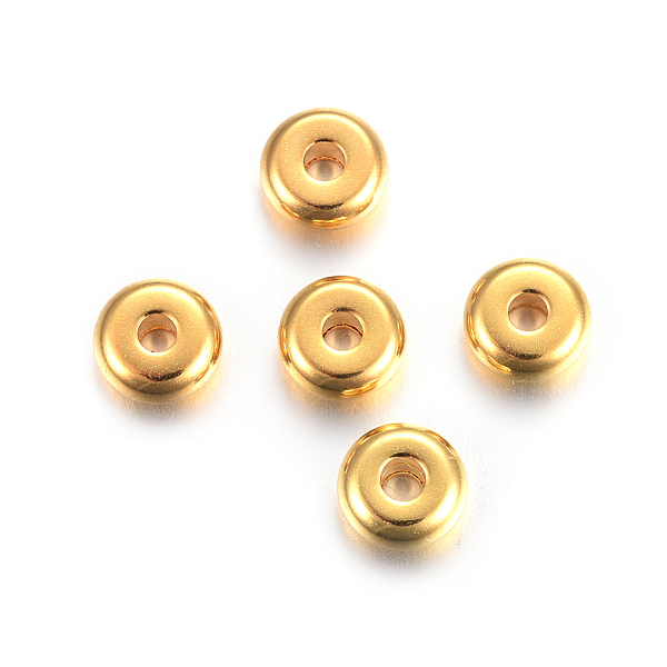 PandaHall 304 Stainless Steel Spacer Beads, Flat Round, Golden, 6x2.5mm, Hole: 1.8mm 304 Stainless Steel Flat Round
PandaHall 304 Stainless Steel Spacer Beads, Flat Round, Golden, 6x2.5mm, Hole: 1.8mm 304 Stainless Steel Flat Round