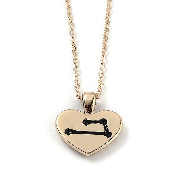 PandaHall Golden Plated Heart with Constellation/Zodiac Sign Alloy Enamel Pendant Necklaces, Black, Aries, 17.2~17.63 inch(43.7~44.8cm)...
PandaHall Golden Plated Heart with Constellation/Zodiac Sign Alloy Enamel Pendant Necklaces, Black, Aries, 17.2~17.63 inch(43.7~44.8cm)...