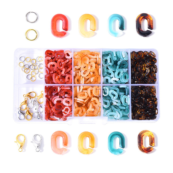 PandaHall 800Pcs 4 Colors Oval Acrylic Linking Rings, 20Pcs Iron Jump Rings, 8Pcs Zinc Alloy Lobster Claw Clasps, for DIY Glasses Chain Kits..., Multicolor
PandaHall 800Pcs 4 Colors Oval Acrylic Linking Rings, 20Pcs Iron Jump Rings, 8Pcs Zinc Alloy Lobster Claw Clasps, for DIY Glasses Chain Kits..., Multicolor