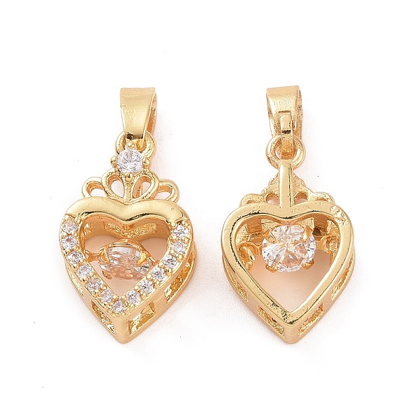 PandaHall Brass Micro Pave Clear Cubic Zirconia Pendants, Heart with Crown Charms, Real 18K Gold Plated, 15.5x9.5x6mm, Hole: 5x3mm...
PandaHall Brass Micro Pave Clear Cubic Zirconia Pendants, Heart with Crown Charms, Real 18K Gold Plated, 15.5x9.5x6mm, Hole: 5x3mm...