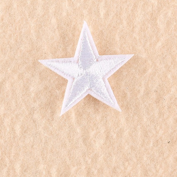 PandaHall Computerized Embroidery Cloth Iron on/Sew on Patches, Costume Accessories, Appliques, Star, White, 3x3cm Cloth Star White 
PandaHall Computerized Embroidery Cloth Iron on/Sew on Patches, Costume Accessories, Appliques, Star, White, 3x3cm Cloth Star White
