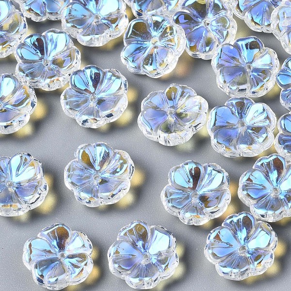 PandaHall Transparent Glass Beads, AB Color Plated, Flower, Clear AB, 15x15x6mm, Hole: 1.2mm Glass White
PandaHall Transparent Glass Beads, AB Color Plated, Flower, Clear AB, 15x15x6mm, Hole: 1.2mm Glass White