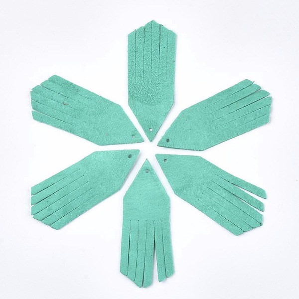 PandaHall Eco-Friendly Sheepskin Leather Tassel Pendants, Dark Turquoise, 49x18x1mm, Hole: 1.4mm Leather Cyan
PandaHall Eco-Friendly Sheepskin Leather Tassel Pendants, Dark Turquoise, 49x18x1mm, Hole: 1.4mm Leather Cyan