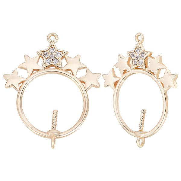 PandaHall Beebeecraft 8Pcs Brass Micro Pave Clear Cubic Zirconia Peg Bails Links, for Half Drilled Bead, Nickel Free, Ring with Star, Real...
PandaHall Beebeecraft 8Pcs Brass Micro Pave Clear Cubic Zirconia Peg Bails Links, for Half Drilled Bead, Nickel Free, Ring with Star, Real...