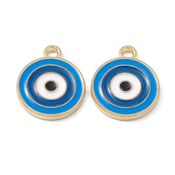 PandaHall Alloy Enamel Pendants, Light Gold, Flat Round with Evil Eye Charm, Deep Sky Blue, 19x16x2mm, Hole: 2mm Alloy+Enamel Flat Round
PandaHall Alloy Enamel Pendants, Light Gold, Flat Round with Evil Eye Charm, Deep Sky Blue, 19x16x2mm, Hole: 2mm Alloy+Enamel Flat Round