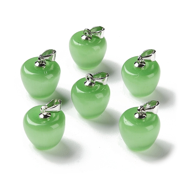 PandaHall Cat Eye Pendants, with Iron Loops, Dyed, Apple, Light Green, 15x13.5mm, Hole: 5x3mm Iron+Cat Eye Apple
PandaHall Cat Eye Pendants, with Iron Loops, Dyed, Apple, Light Green, 15x13.5mm, Hole: 5x3mm Iron+Cat Eye Apple