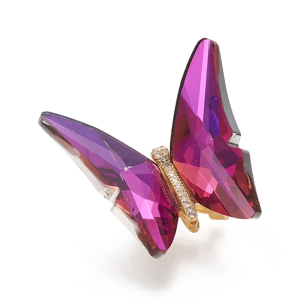 PandaHall Brass Micro Pave Clear Cubic Zirconia Brooches, with Faceted Glass and Cardboard Boxes, Back Plated, Butterfly, Golden, Deep Pink...
PandaHall Brass Micro Pave Clear Cubic Zirconia Brooches, with Faceted Glass and Cardboard Boxes, Back Plated, Butterfly, Golden, Deep Pink...