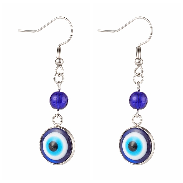 PandaHall 304 Stainless Steel Dangle Earrings, with Resin Evil Eye, Stainless Steel Color, 50mm, Pin: 0.7mm Resin Evil Eye
PandaHall 304 Stainless Steel Dangle Earrings, with Resin Evil Eye, Stainless Steel Color, 50mm, Pin: 0.7mm Resin Evil Eye