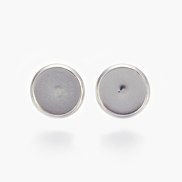PandaHall Eco-Friendly 316 Surgical Stainless Steel Stud Earring Settings, Flat Round, Stainless Steel Color, Tray: 10mm, 12x2mm, Pin: 0.7mm...
PandaHall Eco-Friendly 316 Surgical Stainless Steel Stud Earring Settings, Flat Round, Stainless Steel Color, Tray: 10mm, 12x2mm, Pin: 0.7mm...