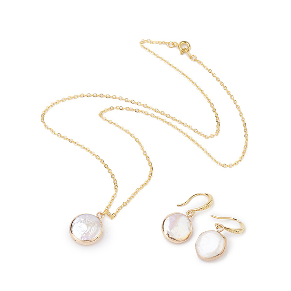 PandaHall Plated Natural Baroque Pearl Keshi Pearl Beads Jewelry Sets, Pendant Necklaces & Earrings, with Brass Earring Hooks and Brass..., White
PandaHall Plated Natural Baroque Pearl Keshi Pearl Beads Jewelry Sets, Pendant Necklaces & Earrings, with Brass Earring Hooks and Brass..., White