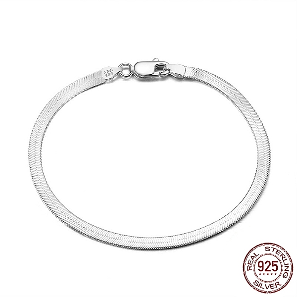 PandaHall 3mm 925 Sterling Silver Herringbone Chain Bracelets, with S925 Stamp, Platinum, 7-1/8 inch(18cm) Sterling Silver
PandaHall 3mm 925 Sterling Silver Herringbone Chain Bracelets, with S925 Stamp, Platinum, 7-1/8 inch(18cm) Sterling Silver