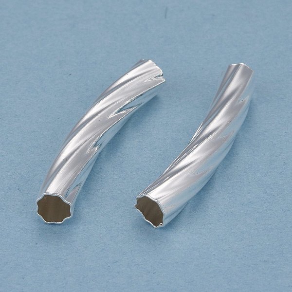 PandaHall Brass Tube Beads, Long-Lasting Plated, Curved Beads, Twist Tube, 925 Sterling Silver Plated, 32x5mm, Hole: 4mm Brass Tube
PandaHall Brass Tube Beads, Long-Lasting Plated, Curved Beads, Twist Tube, 925 Sterling Silver Plated, 32x5mm, Hole: 4mm Brass Tube