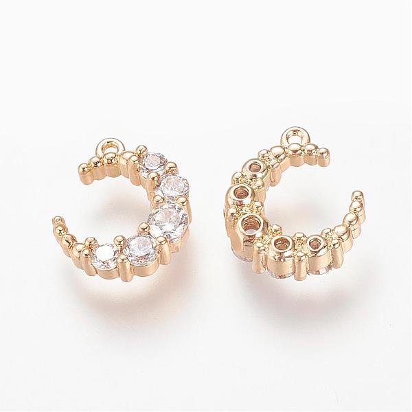 PandaHall Brass Micro Pave Cubic Zirconia Charms, Nickel Free, Real 18K Gold Plated, Moon, 12x10x3.5mm, Hole: 1mm Brass+Cubic Zirconia Moon
PandaHall Brass Micro Pave Cubic Zirconia Charms, Nickel Free, Real 18K Gold Plated, Moon, 12x10x3.5mm, Hole: 1mm Brass+Cubic Zirconia Moon