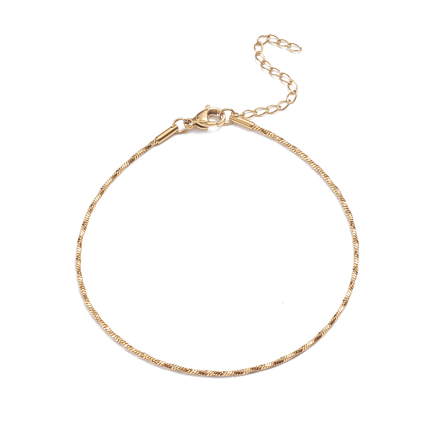 PandaHall 304 Stainless Steel Snake Chain Anklets, with Lobster Claw Clasps, Golden, 8-7/8 inch(22.5cm) Stainless Steel
PandaHall 304 Stainless Steel Snake Chain Anklets, with Lobster Claw Clasps, Golden, 8-7/8 inch(22.5cm) Stainless Steel
