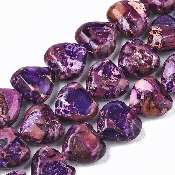 PandaHall Natural Imperial Jasper Beads Strands, Heart, Dyed, Medium Orchid, 9~10x10x5mm, Hole: 1.2mm, about 44~45pcs/strand, 15.55~15.94...
PandaHall Natural Imperial Jasper Beads Strands, Heart, Dyed, Medium Orchid, 9~10x10x5mm, Hole: 1.2mm, about 44~45pcs/strand, 15.55~15.94...