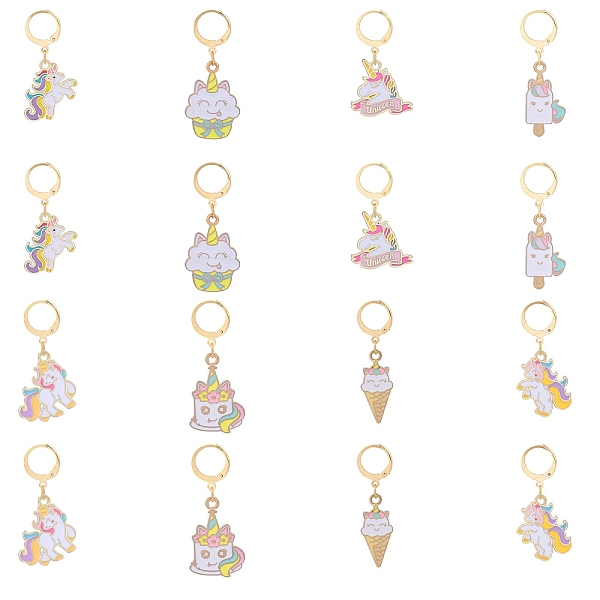 PandaHall Alloy Enamel Unicorn Theme Pendant Locking Stitch Markers, 304 Stainless Steel Clasp Stitch Marker, Golden, 3.4~4.1cm, 8 style..., Multicolor
PandaHall Alloy Enamel Unicorn Theme Pendant Locking Stitch Markers, 304 Stainless Steel Clasp Stitch Marker, Golden, 3.4~4.1cm, 8 style..., Multicolor