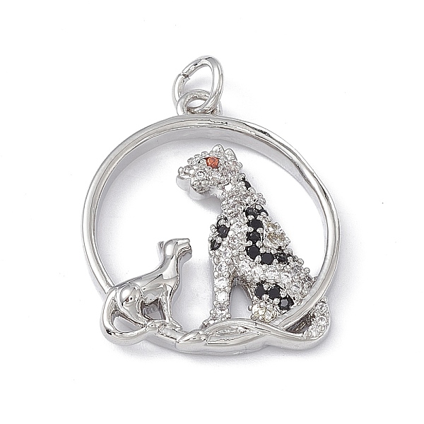 PandaHall Brass Micro Pave Cubic Zirconia Pendants, Ring with Leopard/Cheetah Charm, Platinum, 22.5x19.5x3.5mm, Hole: 3mm Brass+Cubic..., Black
PandaHall Brass Micro Pave Cubic Zirconia Pendants, Ring with Leopard/Cheetah Charm, Platinum, 22.5x19.5x3.5mm, Hole: 3mm Brass+Cubic..., Black