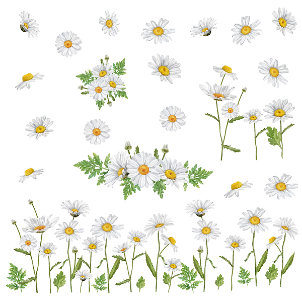 PandaHall SUPERDANT Wild Daisy Wall Sticker Colorful Wild Flower Vinyl Decals with Green Leaves Art Decor for Bedroom Office Living Room TV...
PandaHall SUPERDANT Wild Daisy Wall Sticker Colorful Wild Flower Vinyl Decals with Green Leaves Art Decor for Bedroom Office Living Room TV...