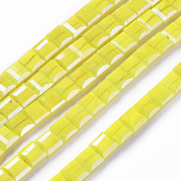 PandaHall Electroplate Opaque Solid Color Glass Beads Strands, Faceted Square, Yellow, 9x9x5mm, Hole: 1mm, about 35pcs/strand, 12.4 inch...
PandaHall Electroplate Opaque Solid Color Glass Beads Strands, Faceted Square, Yellow, 9x9x5mm, Hole: 1mm, about 35pcs/strand, 12.4 inch...