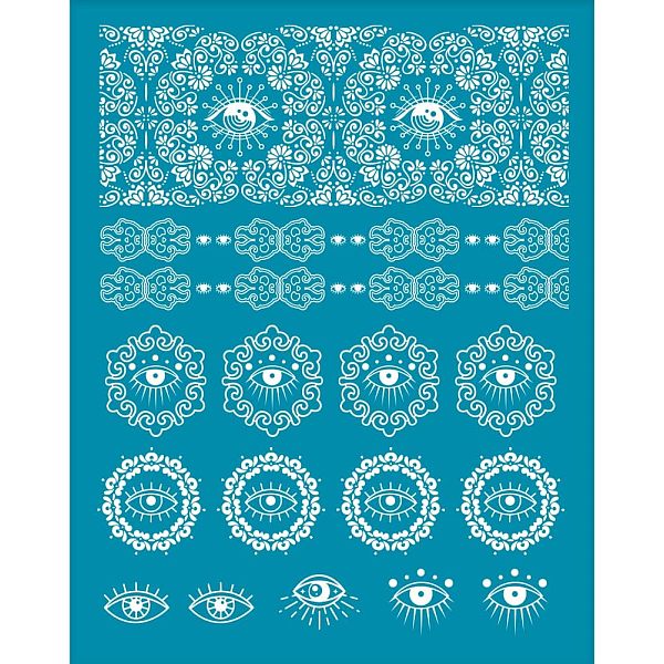 PandaHall OLYCRAFT 4x5 Inch Eye Lace Clay Stencils Evil Eye Non-Adhesive Silk Screen Stencil Eye with Round Clay Silk Screen Reusable Mesh..., Cyan
PandaHall OLYCRAFT 4x5 Inch Eye Lace Clay Stencils Evil Eye Non-Adhesive Silk Screen Stencil Eye with Round Clay Silk Screen Reusable Mesh..., Cyan