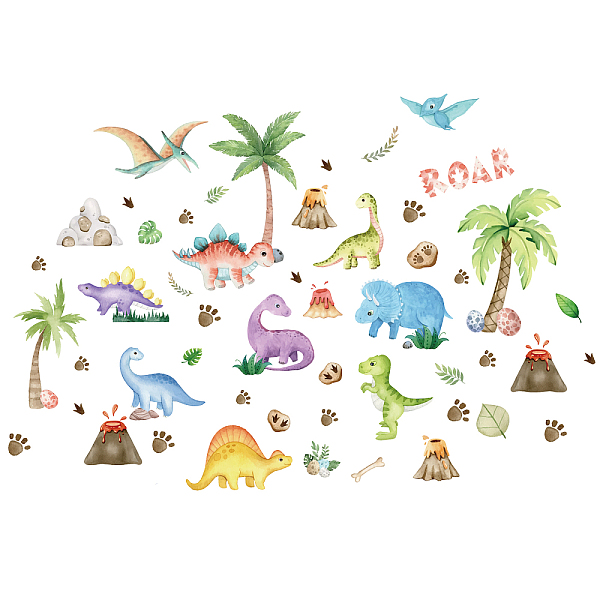 PandaHall PVC Wall Stickers, Rectangle, for Home Living Room Bedroom Decoration, Dinosaur Pattern, 380x980mm Plastic Dinosaur
PandaHall PVC Wall Stickers, Rectangle, for Home Living Room Bedroom Decoration, Dinosaur Pattern, 380x980mm Plastic Dinosaur