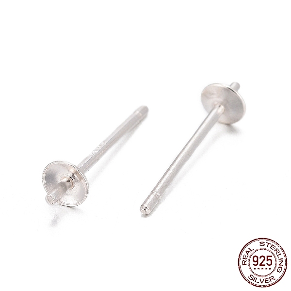 PandaHall 925 Sterling Silver Stud Earring Findings, with Cup Pearl Bail Pin Pendants, for Half Drilled Beads, Silver, 13x3mm, Pin: 0.8mm...
PandaHall 925 Sterling Silver Stud Earring Findings, with Cup Pearl Bail Pin Pendants, for Half Drilled Beads, Silver, 13x3mm, Pin: 0.8mm...