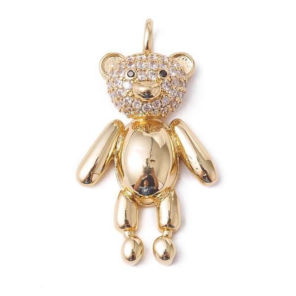 PandaHall Eco-Friendly Rack Plating Brass Micro Pave Cubic Zirconia Pendants, Long-Lasting Plated, Lead Free & Cadmium Free, Bear, Real 18K..., Clear
PandaHall Eco-Friendly Rack Plating Brass Micro Pave Cubic Zirconia Pendants, Long-Lasting Plated, Lead Free & Cadmium Free, Bear, Real 18K..., Clear