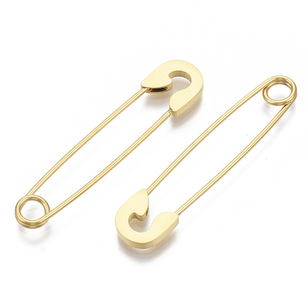 PandaHall 201 Stainless Steel Safety Pins, Golden, 39x8x1.5mm, Pin: 1mm Stainless Steel
PandaHall 201 Stainless Steel Safety Pins, Golden, 39x8x1.5mm, Pin: 1mm Stainless Steel