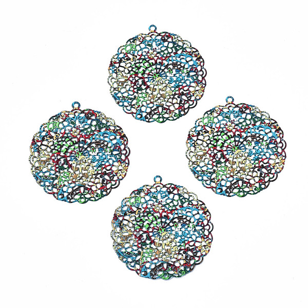 PandaHall 430 Stainless Steel Pendants, Spray Painted, Etched Metal Embellishments, Flat Round with Plant Pattern, Blue, 42.5x39.5x0.3mm...
PandaHall 430 Stainless Steel Pendants, Spray Painted, Etched Metal Embellishments, Flat Round with Plant Pattern, Blue, 42.5x39.5x0.3mm...