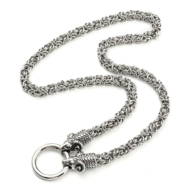 PandaHall 304 Stainless Steel Byzantine Chain Necklaces with 316L Surgical Stainless Steel Sheep Clasps, Antique Silver & Stainless Steel...
PandaHall 304 Stainless Steel Byzantine Chain Necklaces with 316L Surgical Stainless Steel Sheep Clasps, Antique Silver & Stainless Steel...