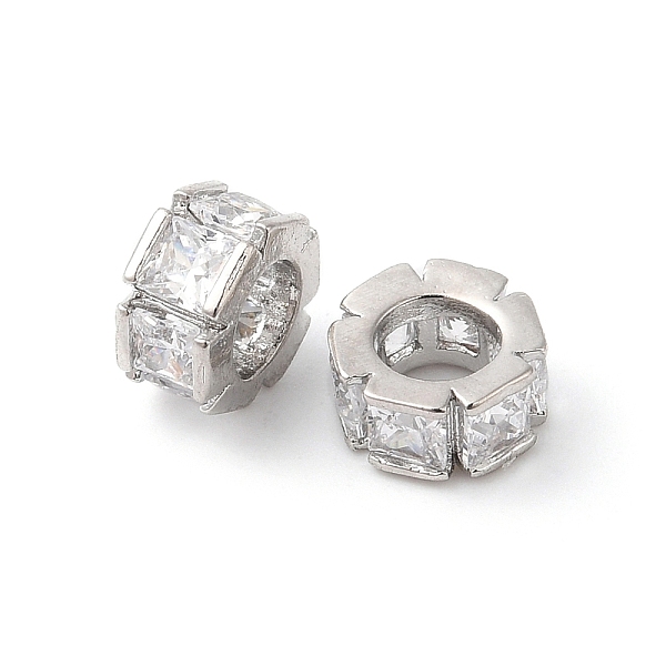 PandaHall Brass Micro Pave Cubic Zirconia Beads, Flat Round, Real Platinum Plated, 6.5x3.5mm, Hole: 3.5mm Brass+Cubic Zirconia Flat Round..., Clear
PandaHall Brass Micro Pave Cubic Zirconia Beads, Flat Round, Real Platinum Plated, 6.5x3.5mm, Hole: 3.5mm Brass+Cubic Zirconia Flat Round..., Clear
