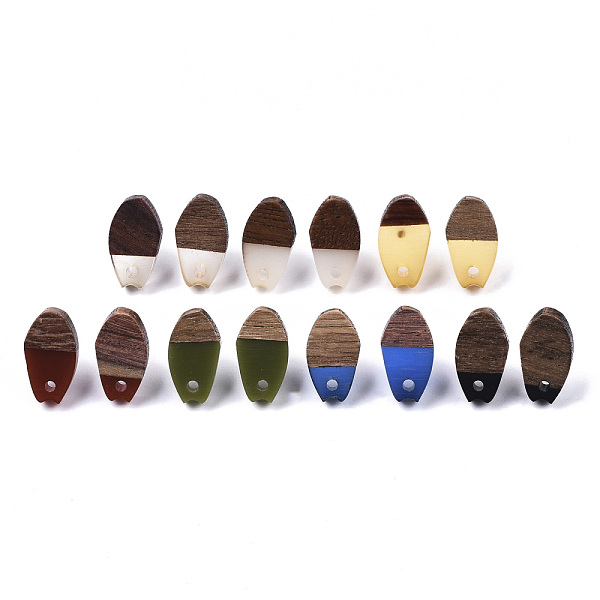 PandaHall Resin & Walnut Wood Stud Earring Findings, with 304 Stainless Steel Pin, Oval, Mixed Color, 16x9mm, Hole: 1.8mm, Pin: 0.7mm..., Multicolor
PandaHall Resin & Walnut Wood Stud Earring Findings, with 304 Stainless Steel Pin, Oval, Mixed Color, 16x9mm, Hole: 1.8mm, Pin: 0.7mm..., Multicolor