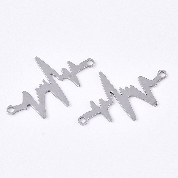 PandaHall 201 Stainless Steel Links connectors, Laser Cut Links, Heartbeat Shape, Stainless Steel Color, 33x20x1mm, Hole: 1.8mm 201...
PandaHall 201 Stainless Steel Links connectors, Laser Cut Links, Heartbeat Shape, Stainless Steel Color, 33x20x1mm, Hole: 1.8mm 201...