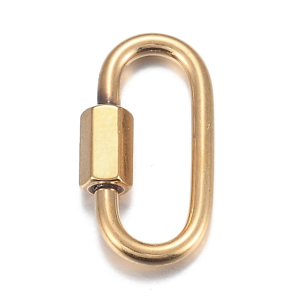 PandaHall 304 Stainless Steel Screw Carabiner Lock Charms, for Necklaces Making, Oval, Golden, 26x13x2mm, Screw: 7x4.5mm 304 Stainless Steel...
PandaHall 304 Stainless Steel Screw Carabiner Lock Charms, for Necklaces Making, Oval, Golden, 26x13x2mm, Screw: 7x4.5mm 304 Stainless Steel...