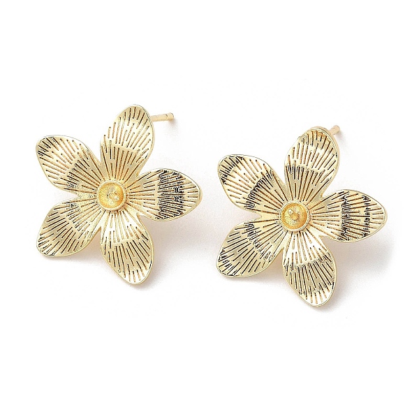 PandaHall Brass Stud Earrings Findings, for Half Drilled Bead, with Vertical Loops, Flower, Real 18K Gold Plated, 21mm, Hole: 1.2mm, Pin...
PandaHall Brass Stud Earrings Findings, for Half Drilled Bead, with Vertical Loops, Flower, Real 18K Gold Plated, 21mm, Hole: 1.2mm, Pin...