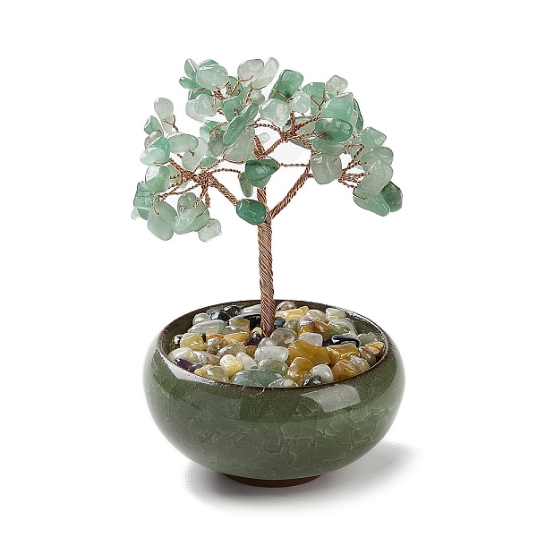 PandaHall Natural Green Aventurine Chips Tree Decorations, Ceramic Bowl Base Copper Wire Feng Shui Energy Stone Gift for Home Desktop...
PandaHall Natural Green Aventurine Chips Tree Decorations, Ceramic Bowl Base Copper Wire Feng Shui Energy Stone Gift for Home Desktop...
