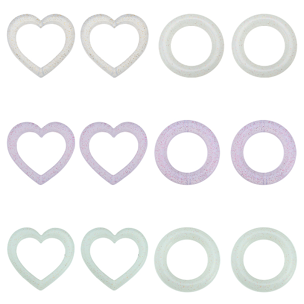 PandaHall CHGCRAFT 12Pcs 6 Style Heart/Ring Glitter Silicone Beads, DIY Nursing Necklaces and Bracelets Making, Mixed Color, 40x8mm, Hole..., Multicolor
PandaHall CHGCRAFT 12Pcs 6 Style Heart/Ring Glitter Silicone Beads, DIY Nursing Necklaces and Bracelets Making, Mixed Color, 40x8mm, Hole..., Multicolor