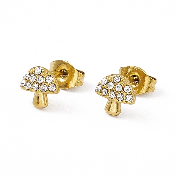 PandaHall Crystal Rhinestone Mushroom Stud Earrings, Vacuum Plating 304 Stainless Steel Jewelry for Women, Golden, 5.5x7mm, Pin: 0.8mm..., Clear
PandaHall Crystal Rhinestone Mushroom Stud Earrings, Vacuum Plating 304 Stainless Steel Jewelry for Women, Golden, 5.5x7mm, Pin: 0.8mm..., Clear