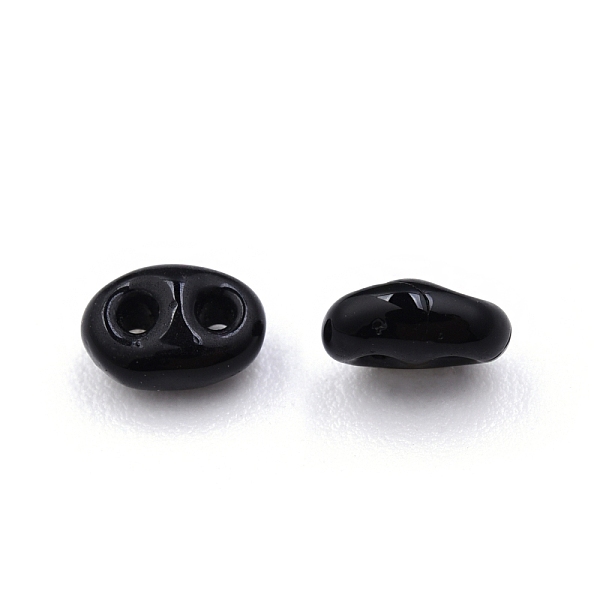 PandaHall Opaque Luster Czech Glass Seed Beads, 2-Hole, Oval, Black, 5x3.5x2.5mm, Hole: 0.9mm, about 500g/bag Glass Oval Black
PandaHall Opaque Luster Czech Glass Seed Beads, 2-Hole, Oval, Black, 5x3.5x2.5mm, Hole: 0.9mm, about 500g/bag Glass Oval Black
