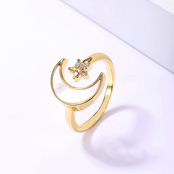 PandaHall Natural Shell Open Cuff Ring, Golden Stainless Steel Finger Ring, Moon, Inner Diameter: 16~18mm Stainless Steel Moon
PandaHall Natural Shell Open Cuff Ring, Golden Stainless Steel Finger Ring, Moon, Inner Diameter: 16~18mm Stainless Steel Moon