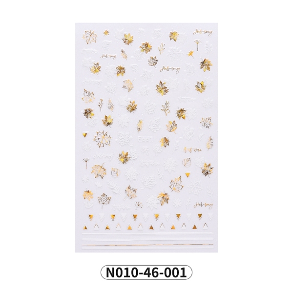 PandaHall Nail Art Stickers, Self-Adhesive, for Nail Tips Decorations, Maple Leaf Pattern, White & Gold, 122x76mm Plastic Leaf White
PandaHall Nail Art Stickers, Self-Adhesive, for Nail Tips Decorations, Maple Leaf Pattern, White & Gold, 122x76mm Plastic Leaf White