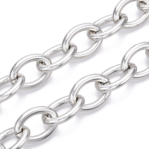 PandaHall Aluminum Cable Chains, Oval Link Chains, Unwelded, Platinum, 27.5x19.5x4.5mm Aluminum
PandaHall Aluminum Cable Chains, Oval Link Chains, Unwelded, Platinum, 27.5x19.5x4.5mm Aluminum
