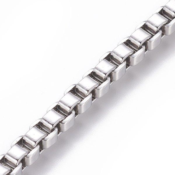 PandaHall 304 Stainless Steel Venetian Chains, Box Chains, Unwelded, Stainless Steel Color, 5.5mm, Links: 5x5.5x3mm 304 Stainless Steel
PandaHall 304 Stainless Steel Venetian Chains, Box Chains, Unwelded, Stainless Steel Color, 5.5mm, Links: 5x5.5x3mm 304 Stainless Steel