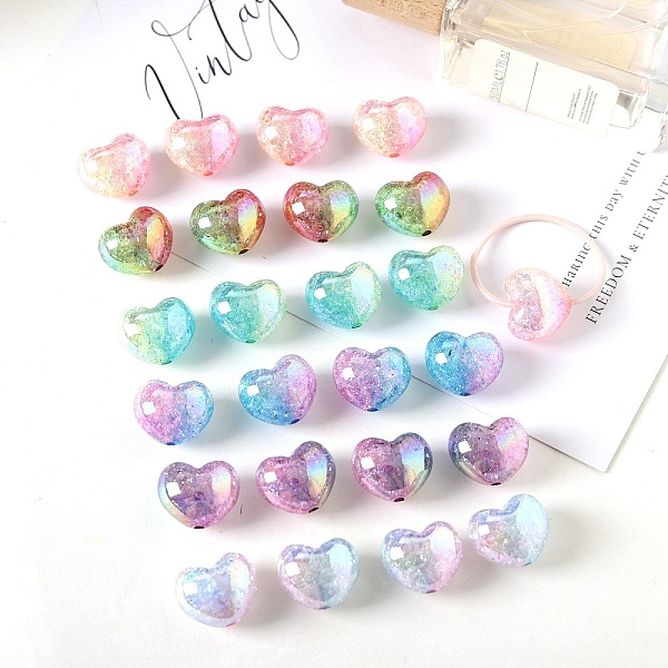PandaHall Transparent Crackle Acrylic Beads, Gradient Color, Heart, Mixed Color, 18.8x22.3x15.6mm, Hole: 3mm Acrylic Heart Multicolor
PandaHall Transparent Crackle Acrylic Beads, Gradient Color, Heart, Mixed Color, 18.8x22.3x15.6mm, Hole: 3mm Acrylic Heart Multicolor