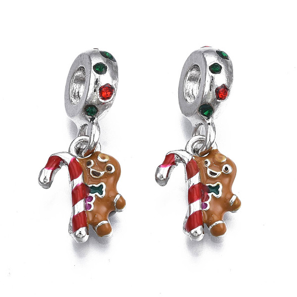 PandaHall Rack Plating Alloy Enamel European Dangle Charms, with Emerald Rhinestone, Large Hole Pendants, Cadmium Free & Nickel Free & Lead..., Brown
PandaHall Rack Plating Alloy Enamel European Dangle Charms, with Emerald Rhinestone, Large Hole Pendants, Cadmium Free & Nickel Free & Lead..., Brown