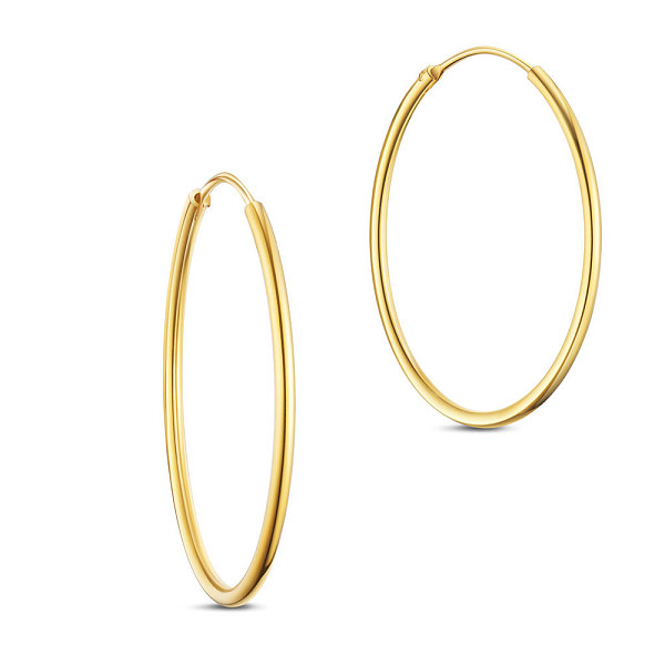 PandaHall SHEGRACE 925 Sterling Silver Hoop Earrings, Golden, 30mm Sterling Silver
PandaHall SHEGRACE 925 Sterling Silver Hoop Earrings, Golden, 30mm Sterling Silver
