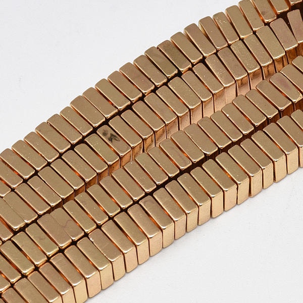 PandaHall Electroplate Non-magnetic Synthetic Hematite Beads Strands, Square Heishi Beads, Light Gold Plated, 6x6x2~2.5mm, Hole: 2mm, about...
PandaHall Electroplate Non-magnetic Synthetic Hematite Beads Strands, Square Heishi Beads, Light Gold Plated, 6x6x2~2.5mm, Hole: 2mm, about...