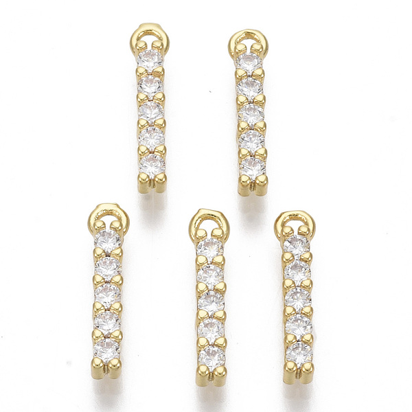 PandaHall Brass Micro Pave Cubic Zirconia Charms, Nickel Free, Letter, Clear, Real 18K Gold Plated, Letter.I, 13.5x3x2.5mm, Hole: 1.2mm...
PandaHall Brass Micro Pave Cubic Zirconia Charms, Nickel Free, Letter, Clear, Real 18K Gold Plated, Letter.I, 13.5x3x2.5mm, Hole: 1.2mm...