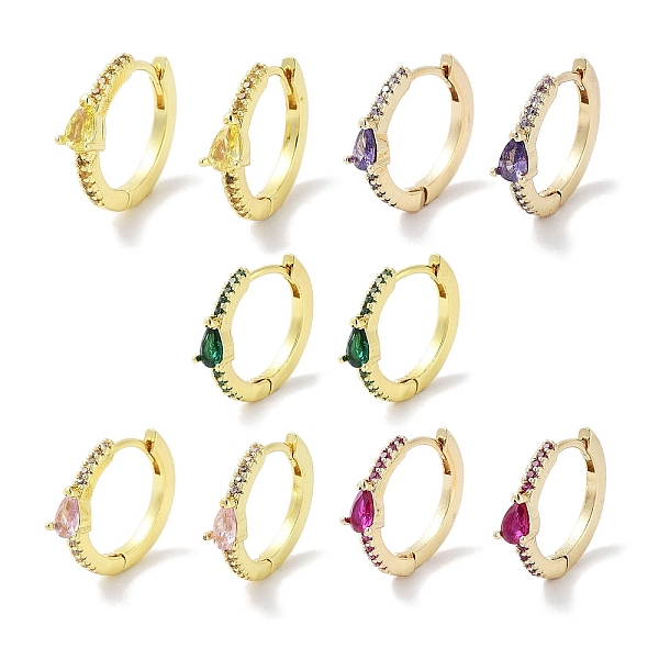 PandaHall Brass Pave Cubic Zirconia Hoop Earrings for Women, Real 18K Gold Plated, Mixed Color, 16x4mm Cubic Zirconia Multicolor
PandaHall Brass Pave Cubic Zirconia Hoop Earrings for Women, Real 18K Gold Plated, Mixed Color, 16x4mm Cubic Zirconia Multicolor